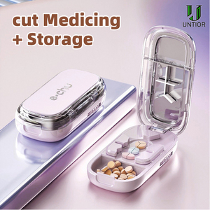 Cortador de Pastillas al por Mayor, Material de Grado Alimenticio, Compacto y Portátil, Organizador de Medicamentos para Viajes Diarios, para Vitaminas y Medicamentos - Product Image 6