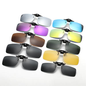 Lunettes de soleil polarisées UV400 à clipser en métal, forme carrée et rectangulaire, pour femmes et hommes, vente en gros, mode 026 - Product Image 1