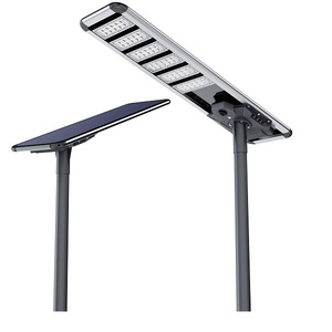 Lampadaire LED extérieur intégré 200W IP65 solaire avec batterie, angle de faisceau 120° et télécommande - Product Image 1