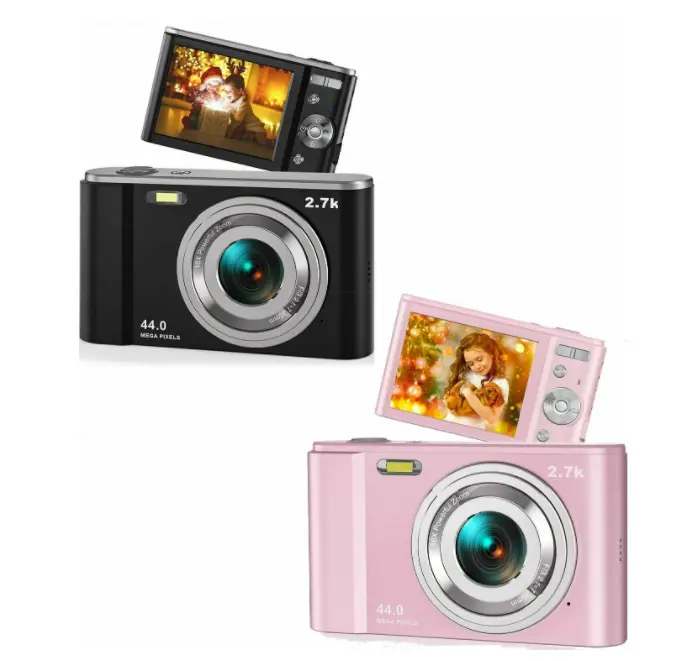 44MP Small Digital Camera 2.7K 2.88inch IPS Screen 16X Zoom Face Detection Vlogging Camera for Photography Beginners Kids Camera