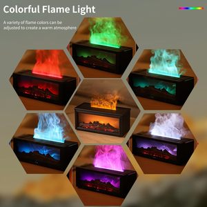 3 in 1 Aroma Diffuser with LED Fireplace <b>Flame</b> Effect Essential Oil Diffuser with 7 Adjustable <b>Flame</b> Colors 280ml <b>Humidifier</b> - Product Image 3