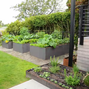 Borde de Metal para Jardín, Resistente a la Intemperie, Personalizable, Estilo Art Deco, de Acero Corten, para Paisajismo en Interiores y Exteriores - Product Image 1