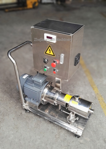<span class=keywords><strong>Pompa</strong></span> Emulsionante a Tre Stadi ad Alto Taglio Mobile su Carrello con Ruote, Omogeneizzatore Portatile in Linea - Product Image 3