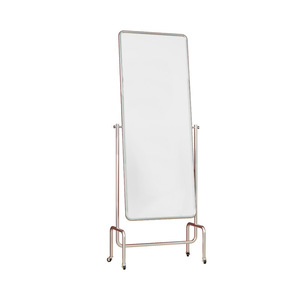 Hiện Đại Sliver Sàn Thép Không Gỉ Gương Với 360 Độ Xoay Ròng Rọc Đầy Đủ Chiều Dài Mặc Quần Áo Gương Cho Nhà Cửa Hàng Quần Áo - Product Image 4