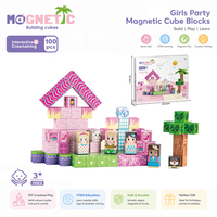 Bloques Magnéticos de Construcción para Niñas, Juguete Educativo STEM, Set de Construcción Creativa para Niños de 3+ Años, Venta al Por Mayor
