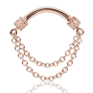 316L Stainless Steel Double Chain <strong>Septum</strong> Ring Surgical Steel Nose Ring Hoop Diath Piercing Body <strong>Jewelry</strong>