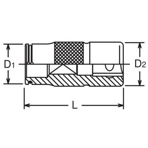 KOKEN - 3131E-2.7X3.5 3/8'' Tap holder <b>bush</b> with sealing ring - EAN 4991644036424 HAND SOCKETS 3/8" - Product Image 2
