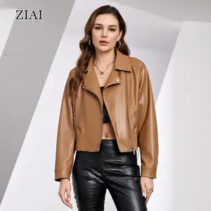 Роскошная одежда на осень на заказ уличная зимняя куртка женская черная мотоциклетная Женская куртка из искусственной кожи плюс размер пальто
