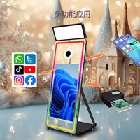 Vente en gros de cabines photo personnalisées YPT Magic Mirror avec caméra, iPad Mini, ordinateur, Wi-Fi, Bluetooth, écran en verre trempé de 40 pouces, impression instantanée