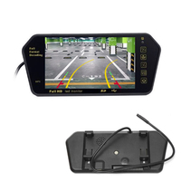 AHD1080P Caméra de recul dynamique pour ligne de stationnement 7 pouces Moniteur miroir étanche Vue nocturne Aide à l'inversion pour voitures, camionnettes et bus