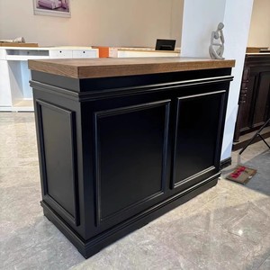 Mostrador de Recepción Pequeño de Estilo Industrial de Lujo en Oferta, Mostrador de Recepción para Salón de Belleza, Peluquería, Salón de Uñas, Consultorio Dental - Product Image 1