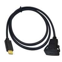 Gratis sampel kabel ekstensi dudukan Panel USB 2.0 3.0 3.1 Tipe c laki-laki ke usb-c perempuan