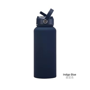 OEM ODM Double Wall Stainless Steel Insulated Water <b>Bottle</b> Wide Mouth Leakproof Straw Cup with Carry Handle for Sports - Product Image 4