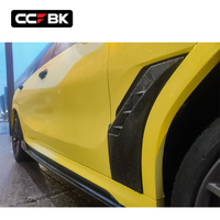 Pour BMW X6 G06 50i 60i 2018-2026 : Cache-ventilations latérales en fibre de carbone style LD, garnitures de conduits d'air, incrustations de calandre