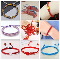 Cordon en Nylon Coloré 1mm, Fil Soyeux en Satin pour Bracelet Shamballa Tressé, Nœud Chinois, Fabrication de Bijoux et Perlage