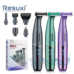 Nuevo Resuxi 995 6 en 1 Lady Shaver Depilación facial para mujeres Indoloro IPX5 Electric Body Bikini Trimmer <span class=keywords><strong>Afeitadora</strong></span> <span class=keywords><strong>femenina</strong></span> - Product Image 1