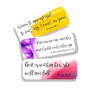 Highly Recommended Adhesive Bible Verse Sticker Inspirational Motivation Decal for Bottle Scrapbook Diary Envelope Decoration