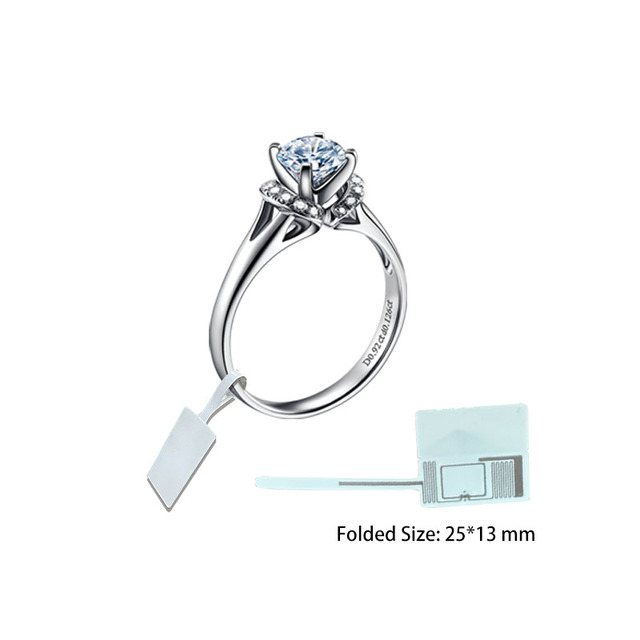 860-960MHz RFID Jewelry Tags Long Reading Distance UHF PP Paper Sticker Label for Inventory Management