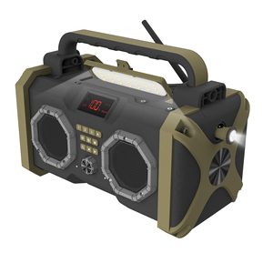 40W Big Power <span class=keywords><strong>Jobsite</strong></span> FM WB NOAA <span class=keywords><strong>Radio</strong></span> con antorcha extraíble portátil al aire libre sitio de trabajo BT altavoz con estación de almacenamiento de energía - Product Image 1
