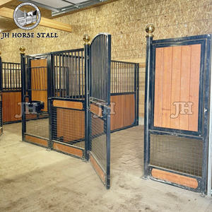 Metal çerçeve kalıcı özel salıncak at tezgahları bambu at haddeleme besleyici kurulu yapı ahır ile istikrarlı - Product Image 2