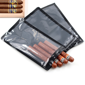 Sacs d'humidification transparents à fermeture éclair pour cigares, sacs premium pour <span class=keywords><strong>5</strong></span> cigares, emballage personnalisé en plastique pour humidor à cigares - Product Image 2