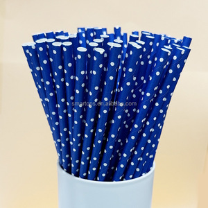 Одноразовые соломинки SmartposBlue Series из экологически чистого дерева и бумаги для вечеринок, дней рождений, свадеб и торжеств. - Product Image 6