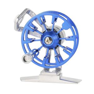 Moulinet de pêche tout métal Fd50 à déclenchement frontal pour pêche sur glace, couleur bleue avec valve de purge - Product Image 2