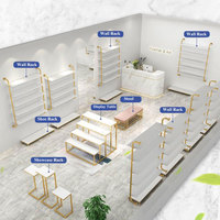 Table de présentation multicouche haut de gamme en or, présentoir noir pour sacs à chaussures, étagères, équipement de magasin de détail