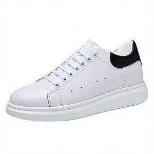 Zapatos Casuales de Hombre con Parte Superior de Cuero Vacuno Negro, Plantilla de PVC, Malla Transpirable, Diseño de Elevador Interno Invisible para Aumentar la Altura - Product Image 3