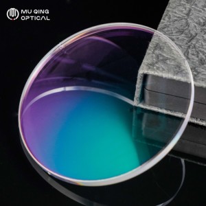 Atacado Preço de fábrica 1,56 azul lente corte HMC resina uv420 lente óptica única visão óculos lentes EMI revestimento - Product Image 3