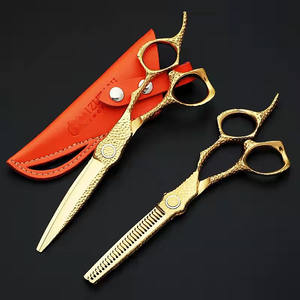 Customization <b>Supported</b> Hair Scissors 6 Inch <b>Rose</b> Gold Flat Thinning Shears Stainless Steel Right Handed Beauty Use - Product Image 4