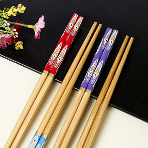 Palillos de Bambú de 24 cm con Diseño de Cola de Pavo Real, Colores Variados, Cubertería Individual para Regalo, Vajilla - Product Image 2