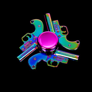 Toupie à main en métal, plusieurs styles, en boîte métallique, Gyro de doigt en alliage coloré, Jouet de décompression - Product Image 6