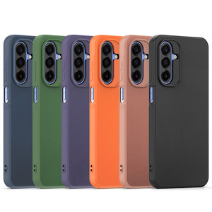Étuis et accessoires pour téléphones portables – Coque de téléphone souple noire en TPU avec doublure en microfibre pour <span class=keywords><strong>Samsung</strong></span> Galaxy A33, A55, A57, A17, A18 – Housse arrière - Product Image 2