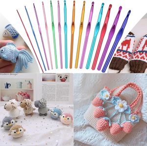 Vente d'usine – Crochets à manche en aluminium multicolores, 15 tailles (2mm-12mm), tailles individuelles, pour tricot et crochet - Product Image 4