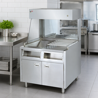 Station de travail verticale pour frites, chauffe-frites commercial, station de maintien au chaud, sur pied, en acier inoxydable pour restaurant