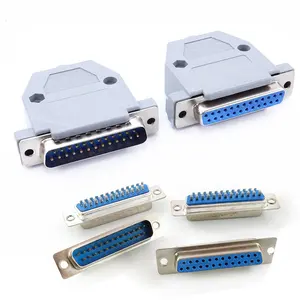 Montagem simples D-Sub 25 pinos macho tipo solda conector 2 linhas conectores eletrônicos DB25 Vga conector