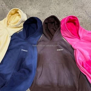 Hoodie personnalisé en usine, vintage, délavé à l'acide, épais, coupe oversize, épaules tombantes, pull décontracté, essentiels - Product Image 3