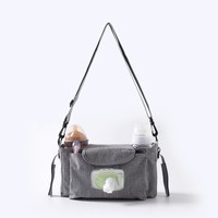 Sac de poussette compact et léger en tissu Oxford, sac de rangement suspendu au guidon, sac de poussette universel pour bébé