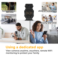 Wistino 3MP Gsmart Cam kamera Robot kehidupan cerdas kamera satu klik Video panggilan dinding dipasang 2.4g Wifi jam Alarm kamera