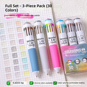 Juego de Bolígrafos de Colores de 0.8 mm, Tinta Premium, Multicolor, Retráctiles, para una Escritura Suave, Toma de Notas, Papelería de Oficina Económica - Product Image 1