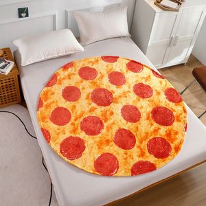 FY Vente Chaude Personnalisé Super Doux Flanelle Aliments Fruits Tarte Pizza Pepperoni Omelette Tortilla Couverture - Product Image 2