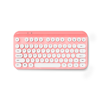 Teclado Inalámbrico Retro de Alta Calidad, Mini Teclado Inalámbrico 2.4G para el Hogar y la Oficina, Tipo Escritura, Ergonómico, Resistente al Agua, Ultra Delgado