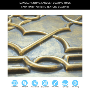 Gạch Trần cổ điển, gạch ốp tường trang trí, dễ dàng lắp đặt tấm nhựa PVC cho nhà công cộng PL09 vàng cổ - Product Image 4