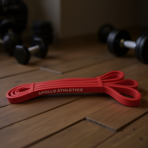 Bandas de Ejercicio de Látex Rojo de Alta Resistencia de Apollo Athletics para Estiramiento Corporal y Entrenamiento de Resistencia, Resistencia Media, Asistencia de Tracción - Product Image 2