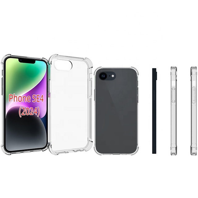 For iPhone Se 2 2020 Se 3 2022 Se 4 2024 Shockproof Full Clear Soft Gel TPU Back Cover