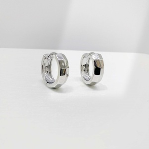 custom plata 925 sterling <b>silver</b> Geometric Hoop Earring high quality hook twisted Minimalist classic dainty fine <b>Huggie</b> Earrings - Product Image 4