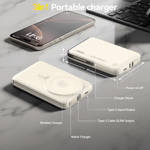 Cargadores Portátiles Magnéticos Universales de 22.5W y 10000mAh con Carga Rápida, Bancos de Energía Inalámbricos de 15W con Soporte Plegable MC-05 Ultra Slim P - Product Image 5