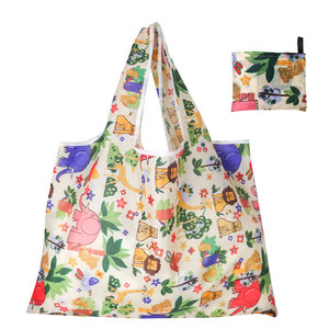 Khuyến Mại Xách Tay Lớn Nhiệm Vụ Nặng Nề 210D Oxford Vải Hoa Có Thể Gập Lại Mua Sắm Túi Tái Sử Dụng Gấp Lưu Trữ <span class=keywords><strong>Tote</strong></span> Túi - Product Image 2