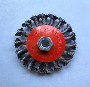 Prix d'usine – Disque de brosse métallique en cuivre de 4 et 5 pouces, type roue à fil d'acier, pour polissage, élimination de la rouille, nettoyage – Outils abrasifs - Product Image 5
